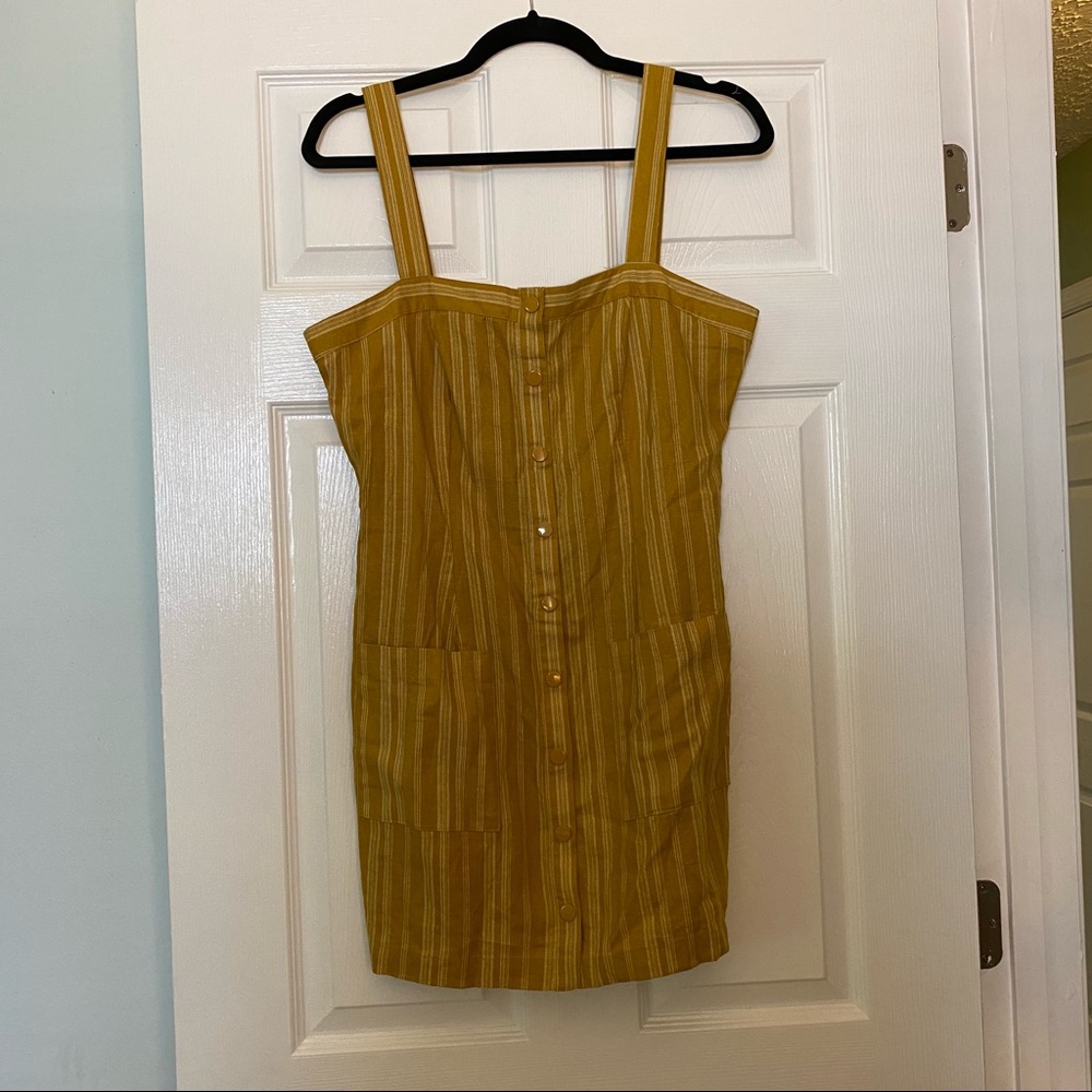 Yellow Stripped Button Up Dress - Picture 5 of 5